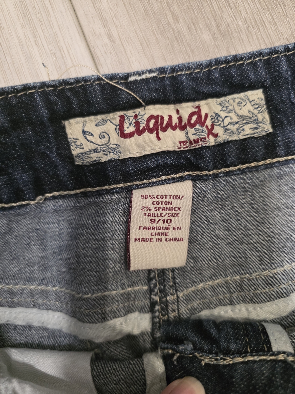 Micro mini skirt Dark Wash Denim Y2K Size 9/10 Stretch bimbocore - Picture 7 of 7